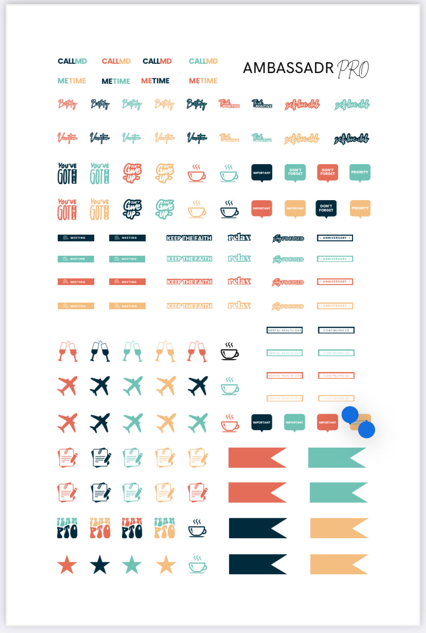 Work Life Balance Sticker Sheet